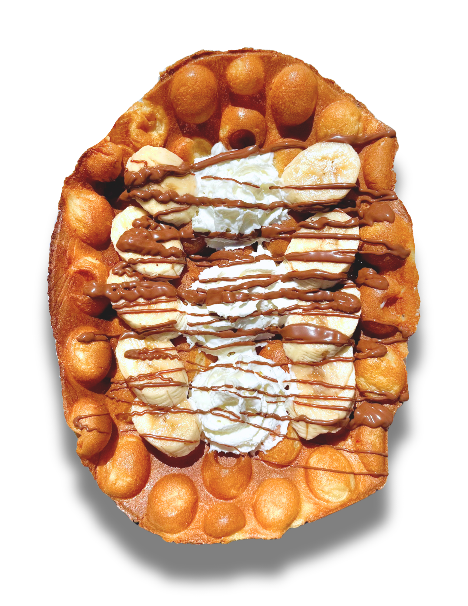 Mochi Bubble Waffle - Banana Nutella.