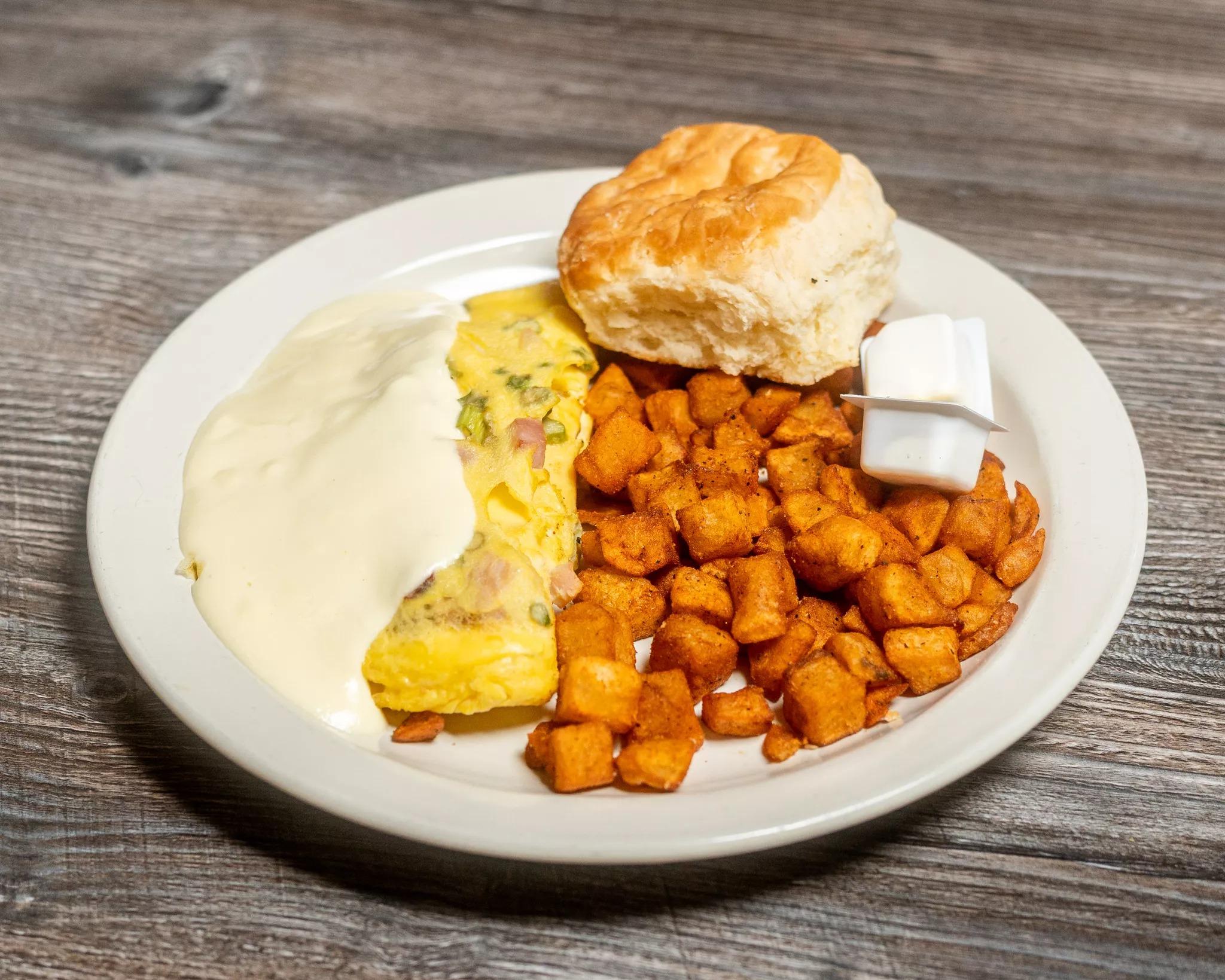 Ham Asparagus Omelet.