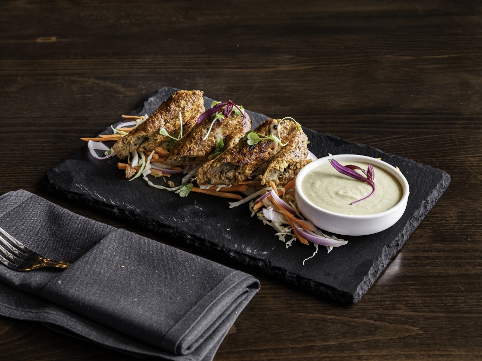 Chicken Seekh Kebab.