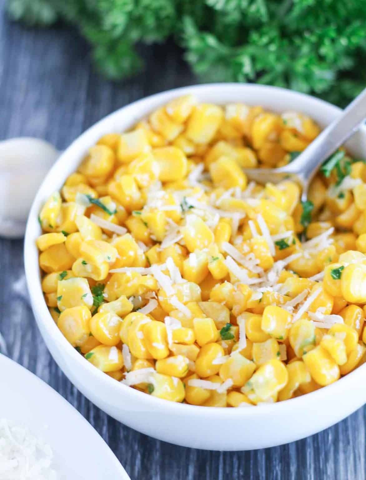 Sweet Corn 12oz - Sweet Corn 12oz Infused in Garlic Sauce.