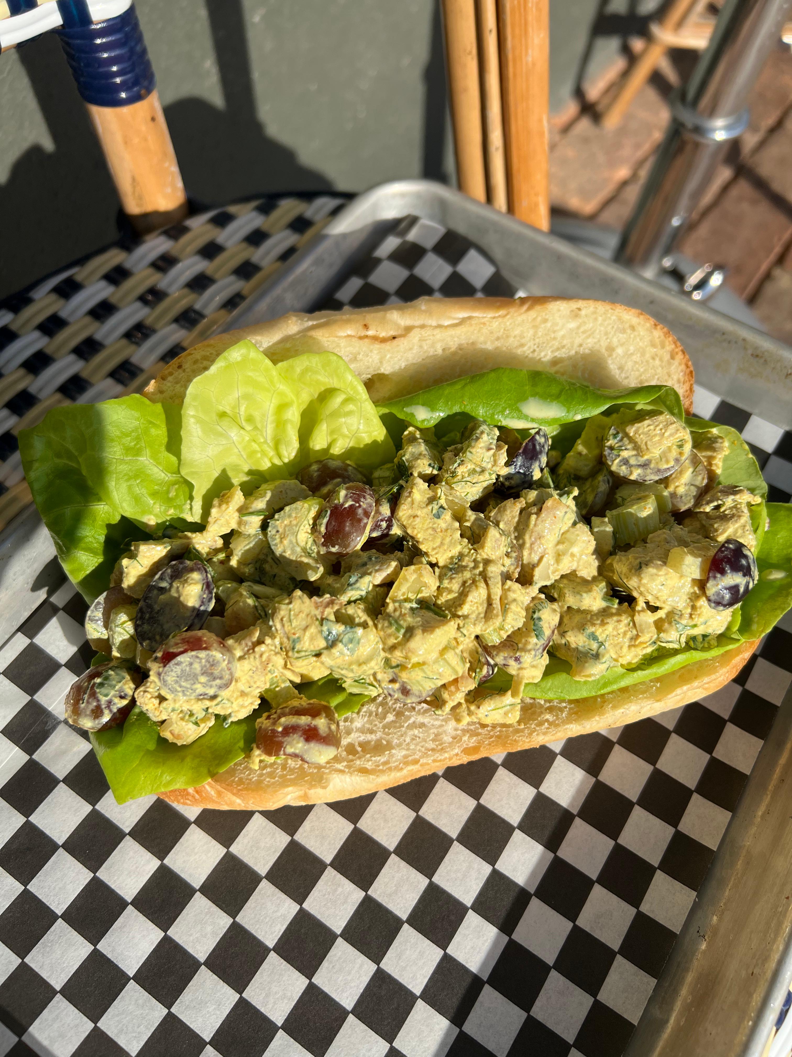 Curried Chicken Salad Sandwich.