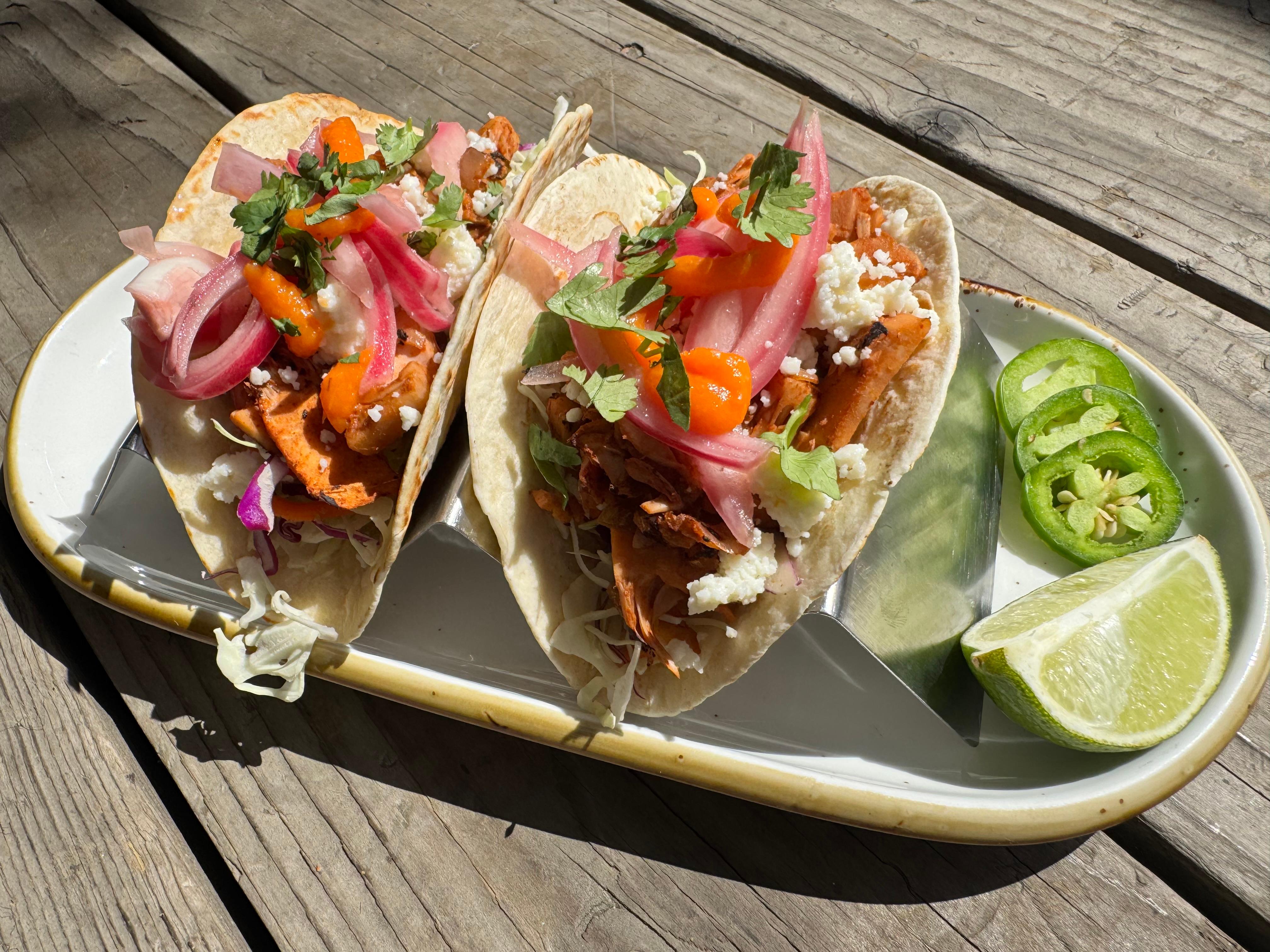 Two Jackfruit Tacos.