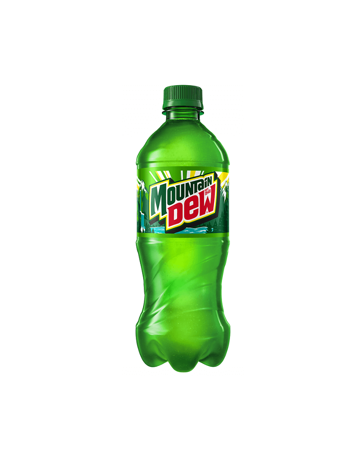 20 oz - Mountain Dew.