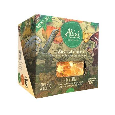 Alibu Edible Dried Fruit Tea Infusion - Fantasia -  5 Pack  2.12 Oz Bo.