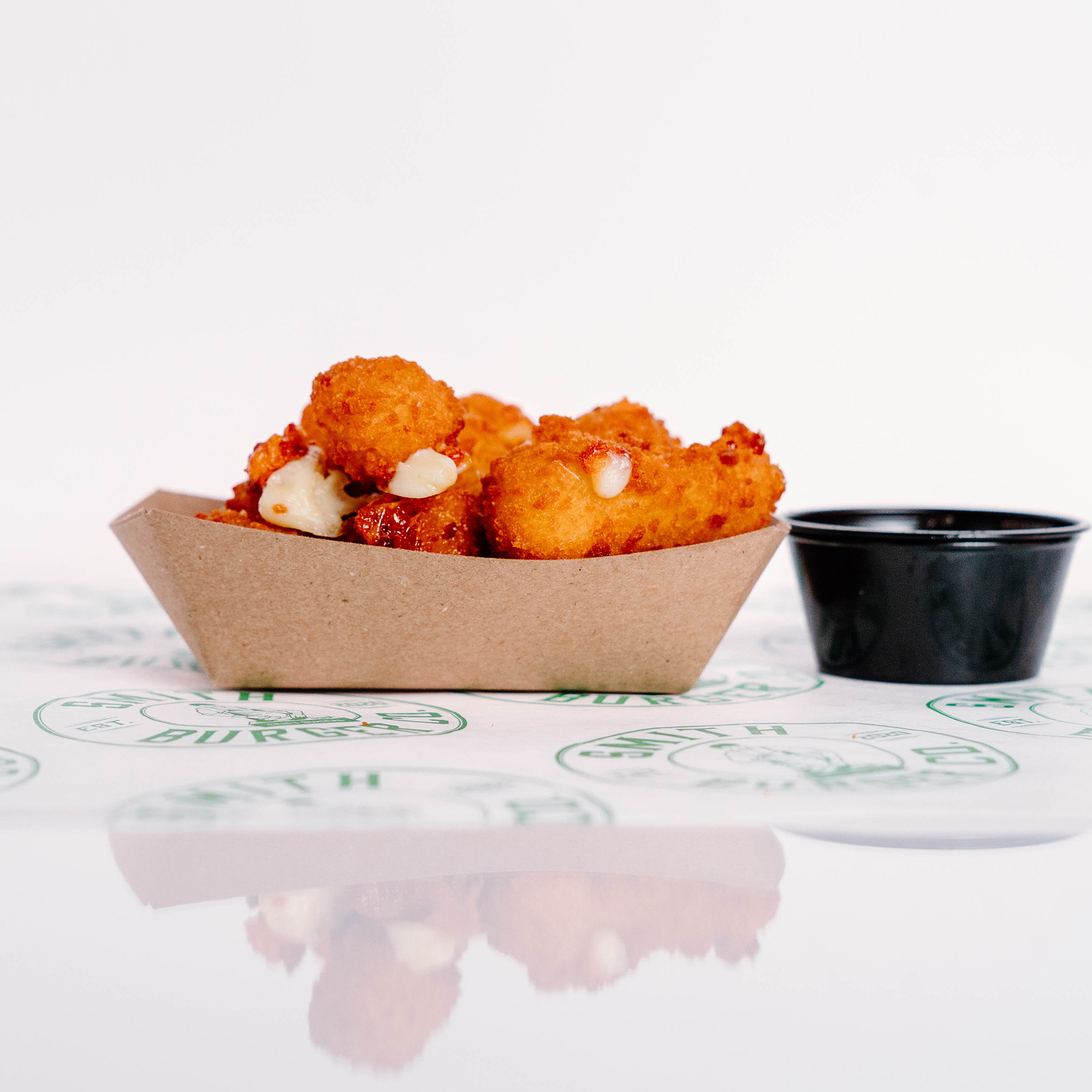 WISCONSIN WHITE CHEDDAR CHEESE CURDS.