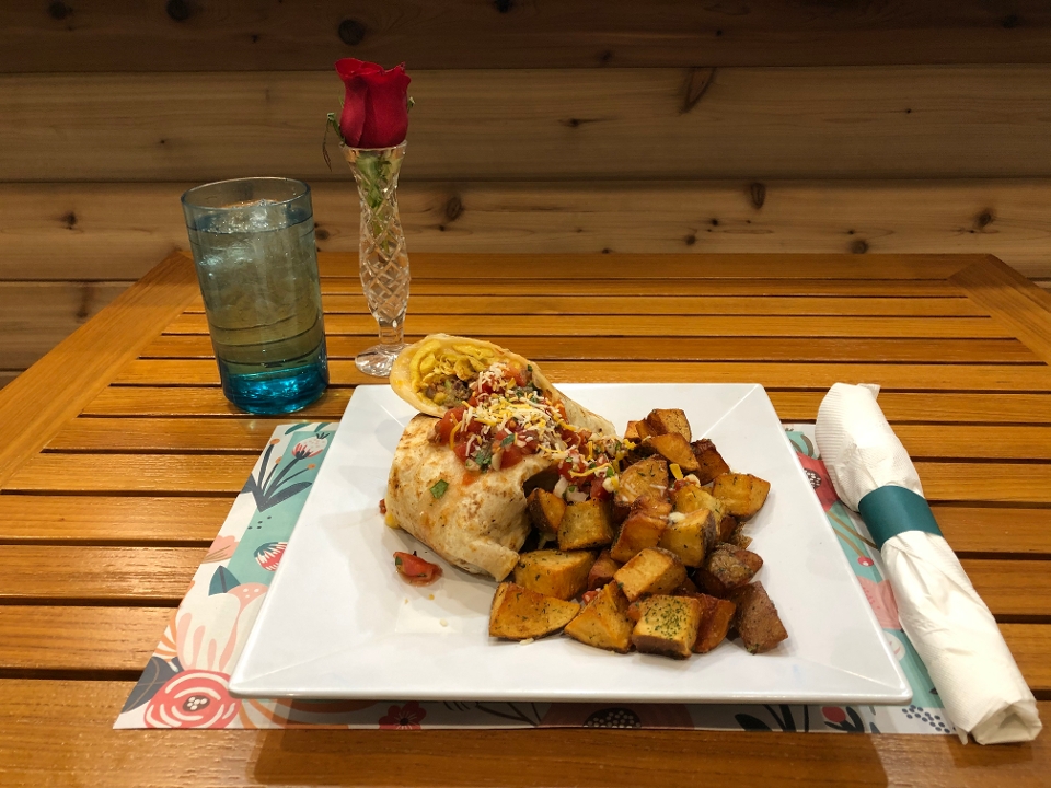 El Presidente Breakfast Burrito.
