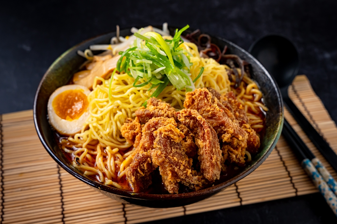 Spicy Miso Chicken Karaage Ramen.