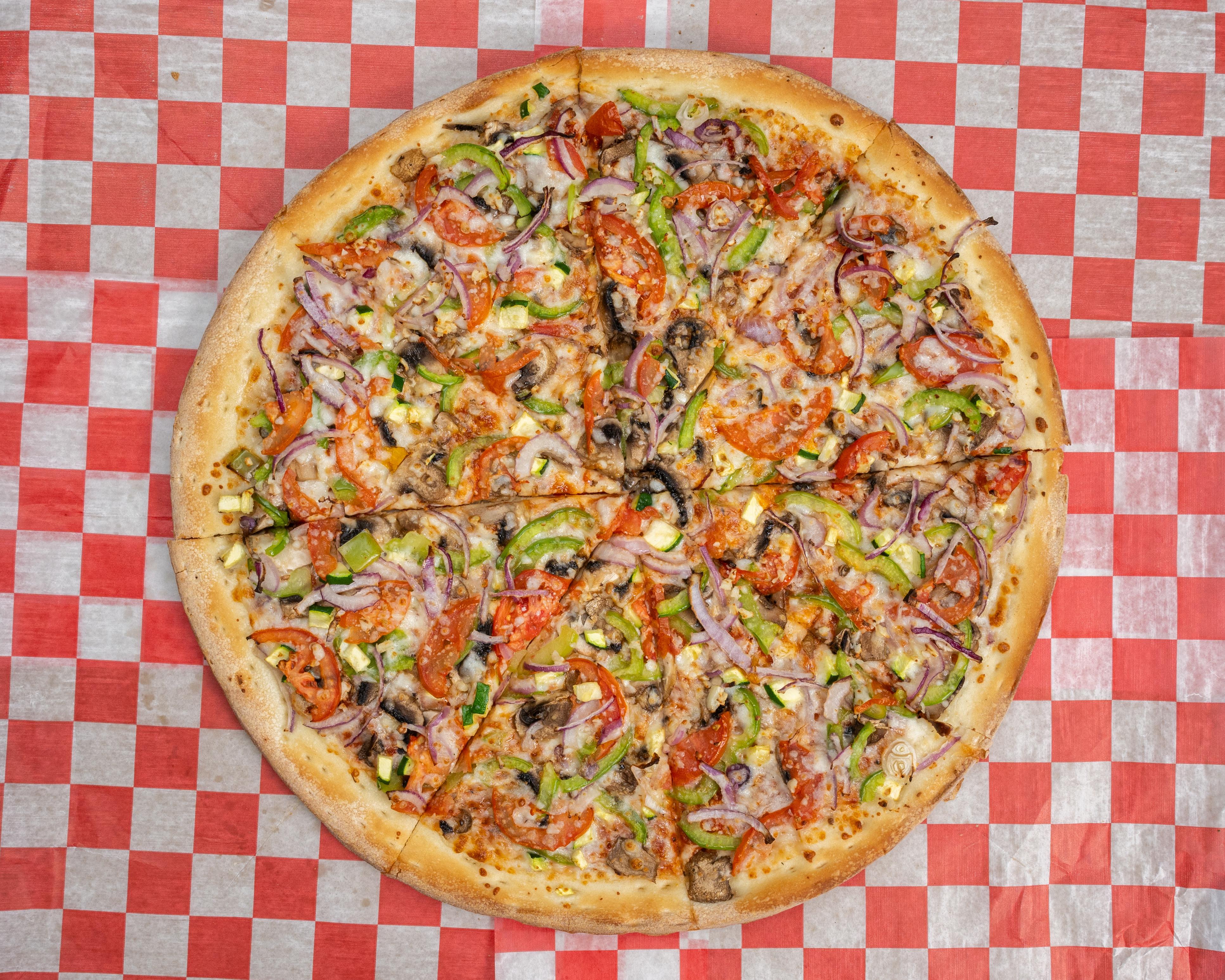 Mini 8" Garden Delight Pizza.