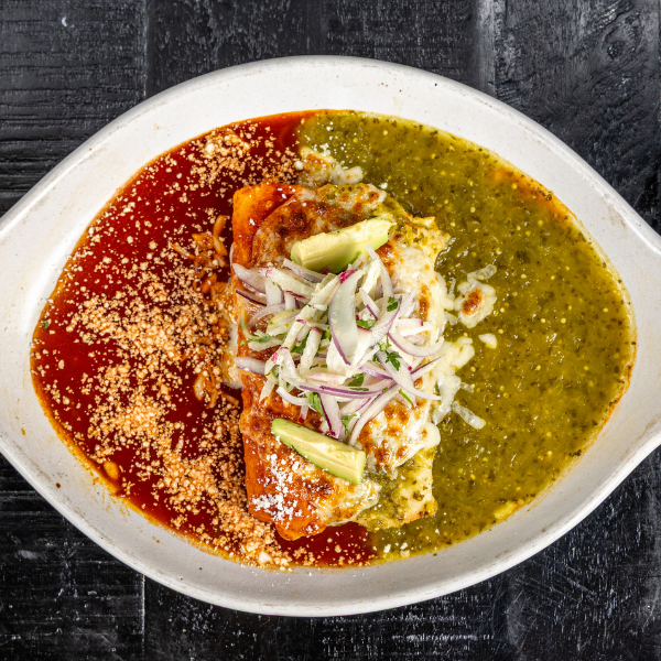 Vegetable Rajas Enchiladas - Serves 6.