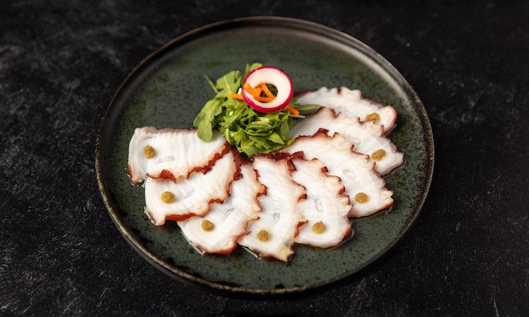 Octopus Sashimi with Yuzu.