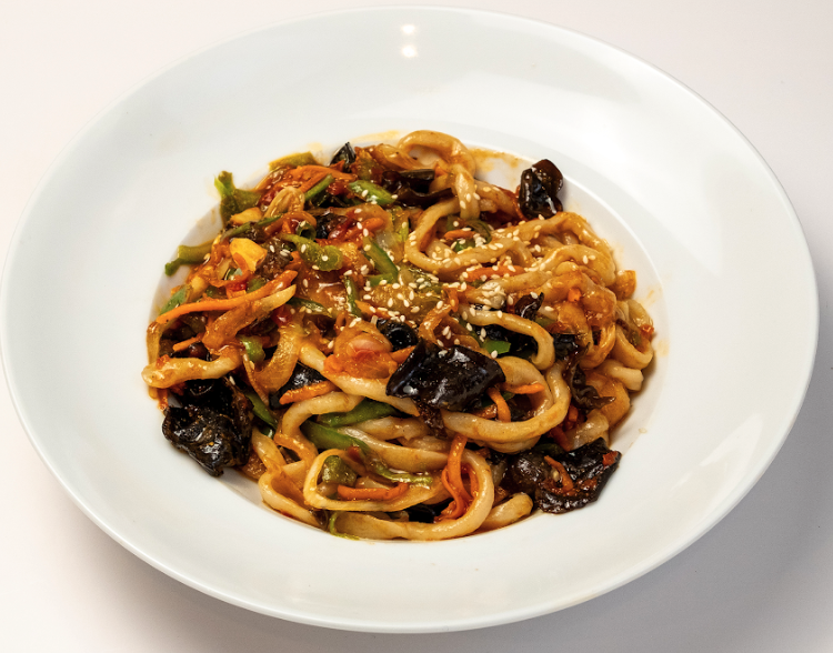 Veggie Cumin Chao-mian 孜然时蔬炒拉条子.
