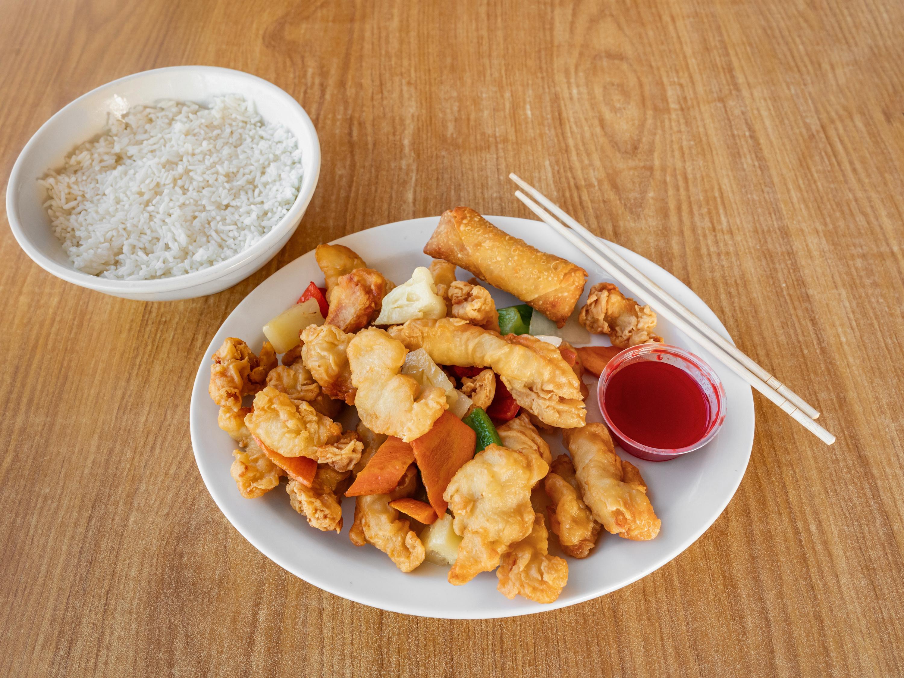 SWEET & SOUR CHICKEN.