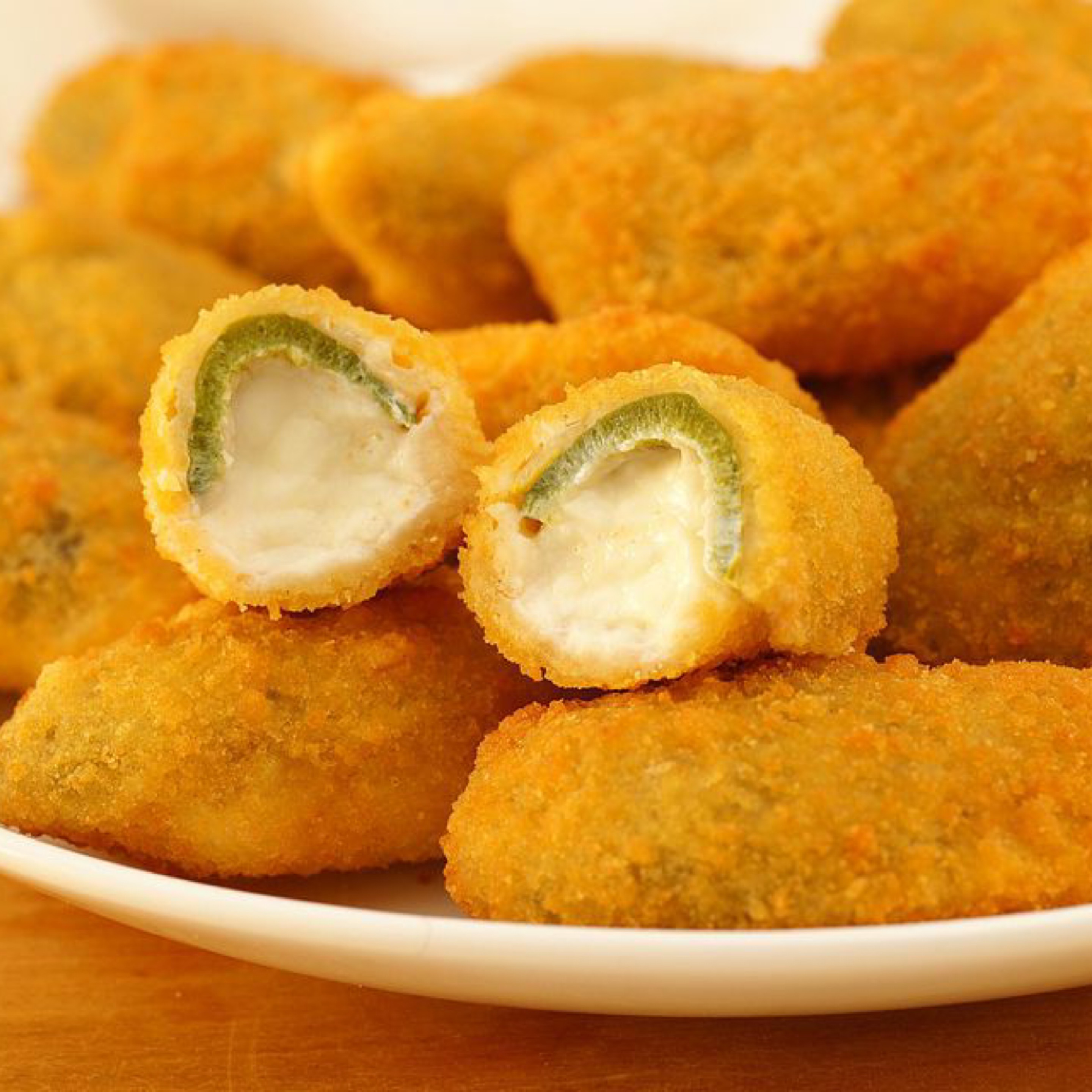6 Stuffed Jalapeño.