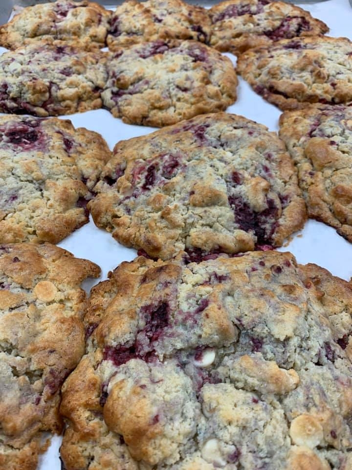 Raspberry White Chocolate Scone.
