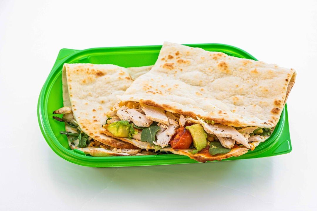 California Piadina with Tomato Vinaigrette.