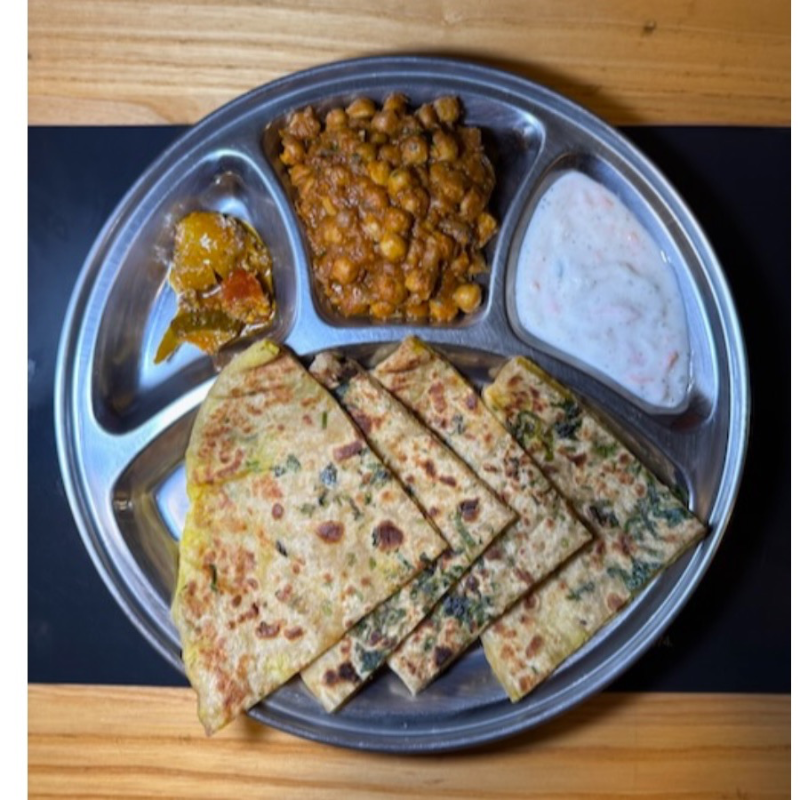 Cheese Paratha Platter.