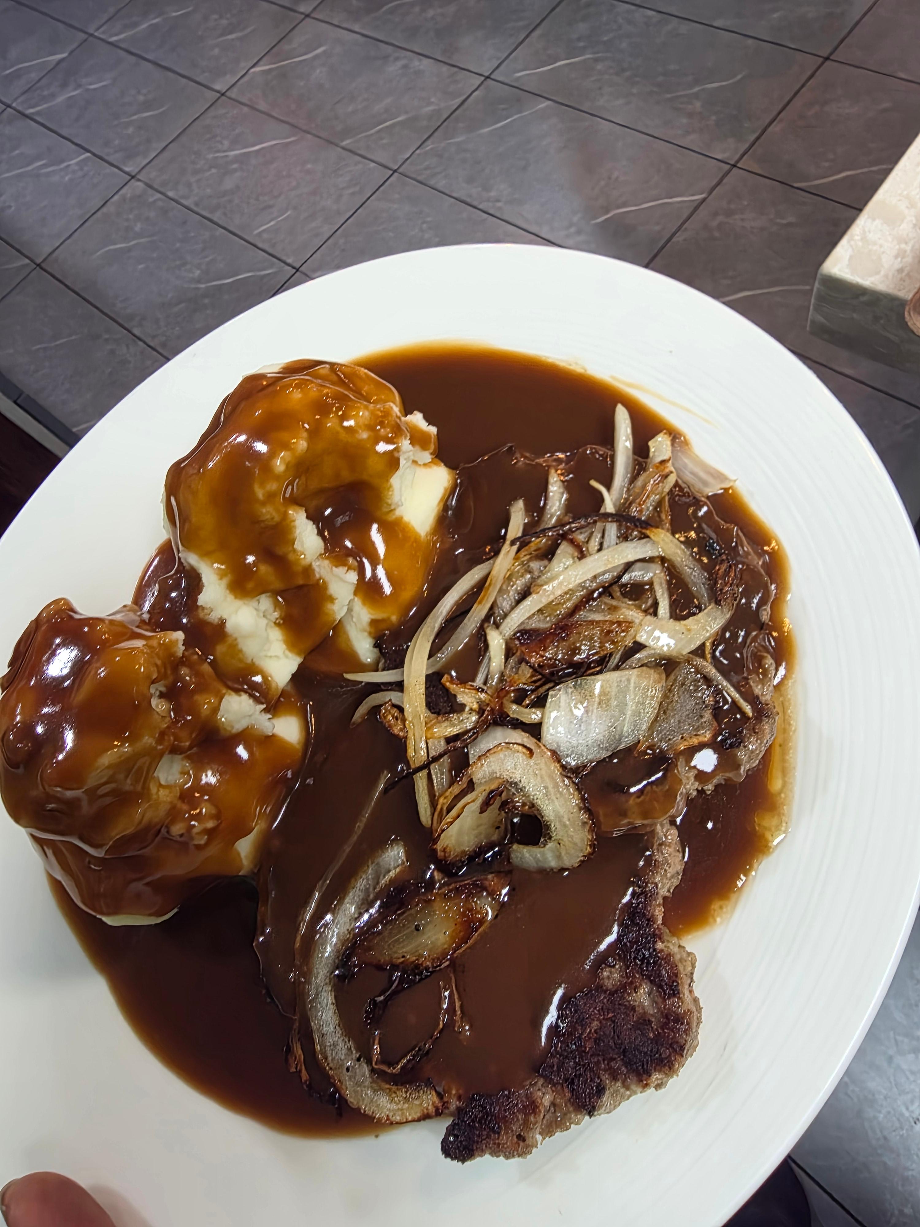 Hamburger Steak.