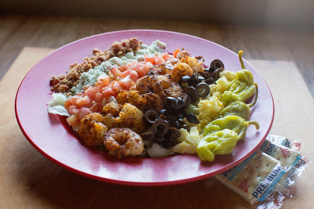 Blackened Shrimp Cobb Salad.