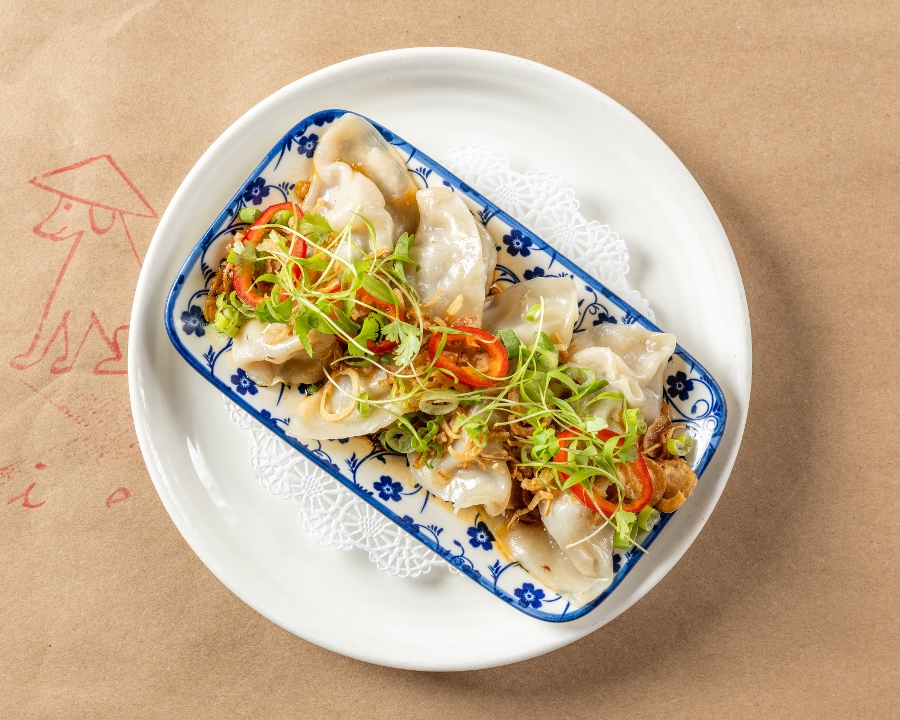 SPICY BEEF DUMPLINGS.