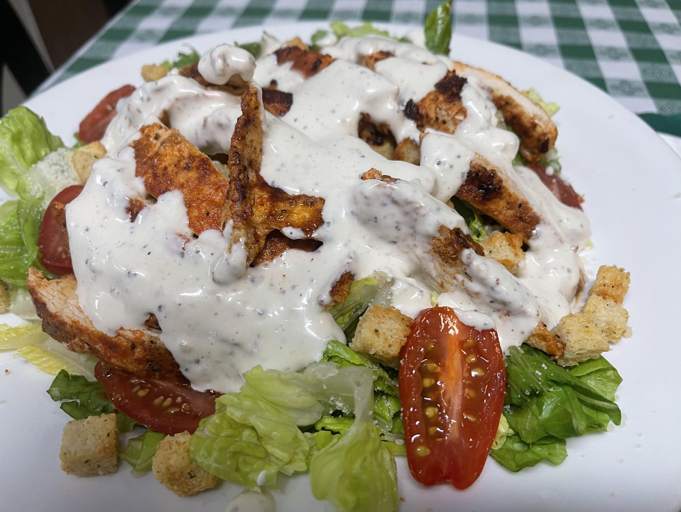 Blackened Chicken Caesar Salad.