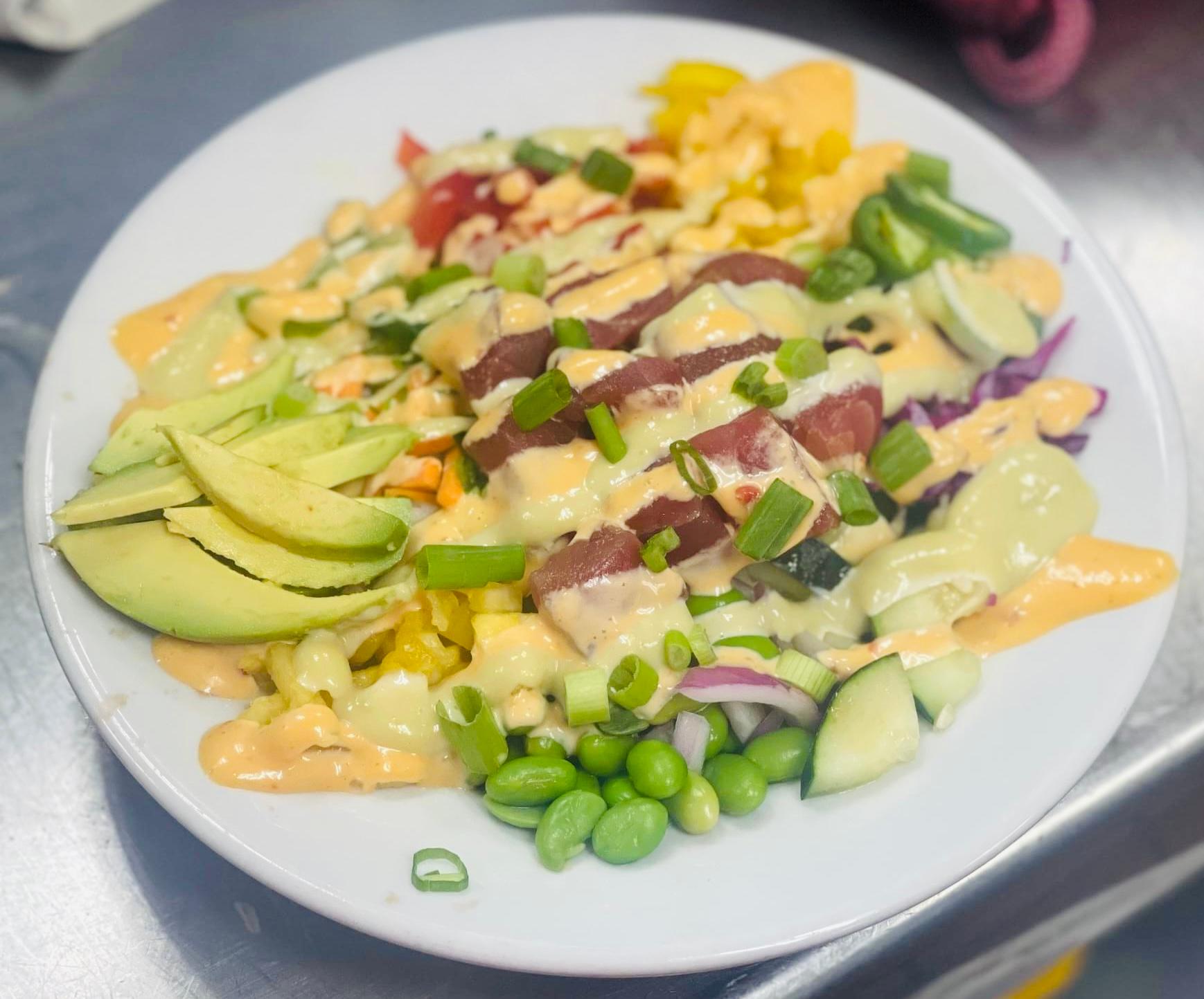 AHI TUNA POKE BOWL.