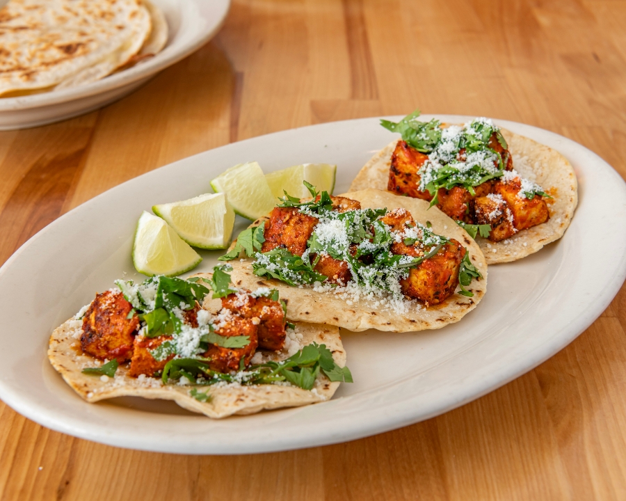 Street Style Adobo Tofu Tacos.