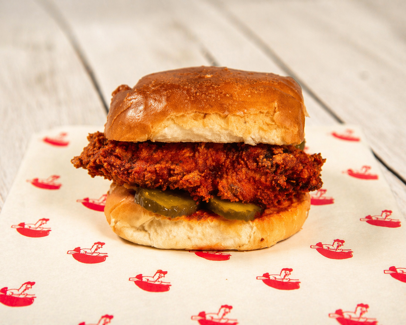 Davey's Hot Chicken Sandwich.