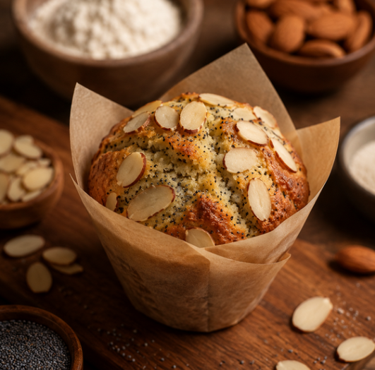 Almond Poppyseed Muffin.