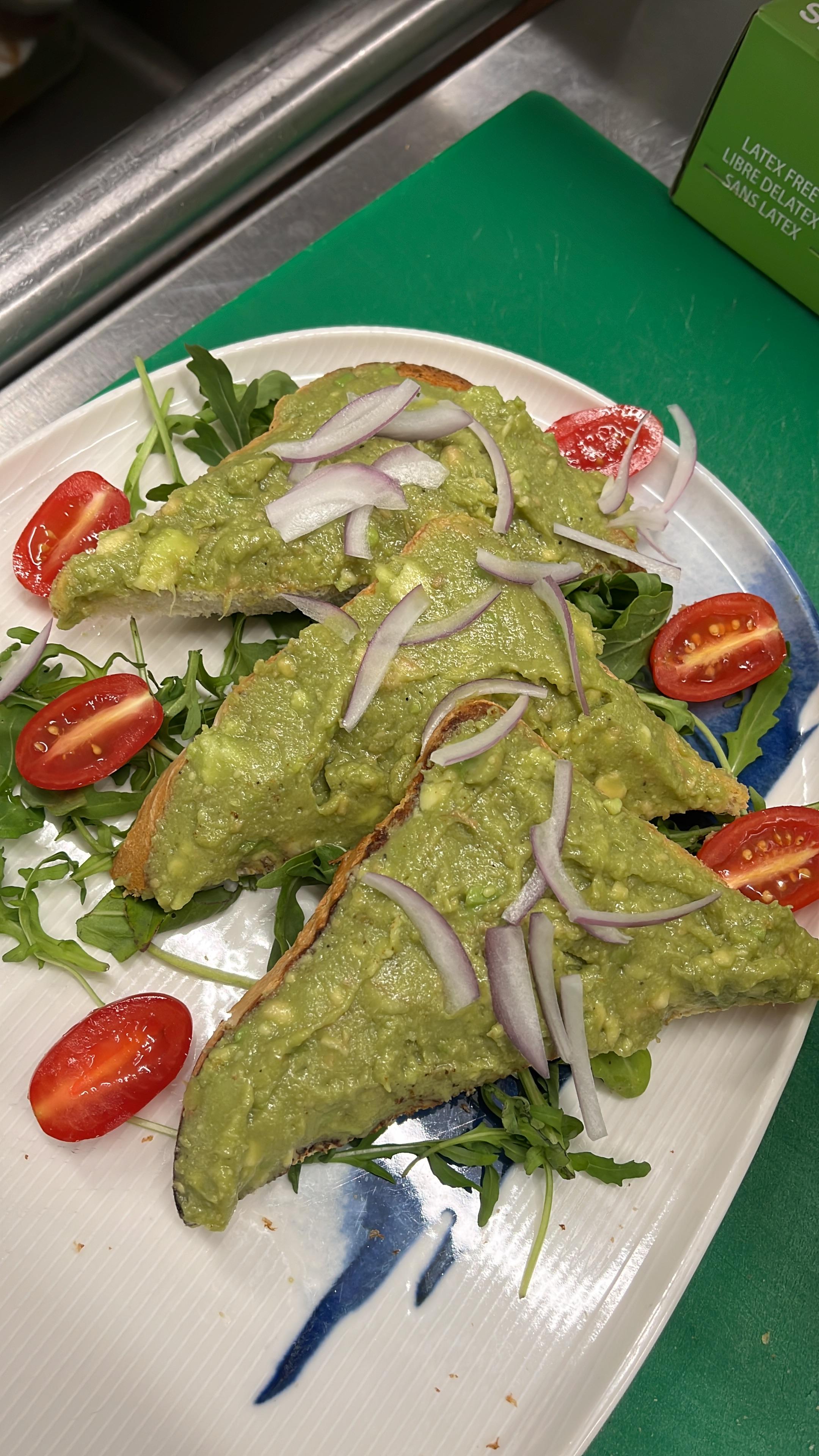 Avocado Sandwich (Open Face Sandwich).