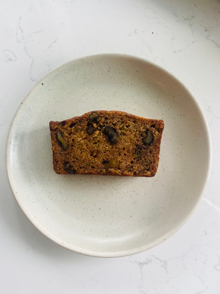 Zucchini Walnut Bread - Vegan.