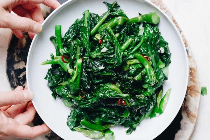 Chinese Broccoli Garlic Entree.