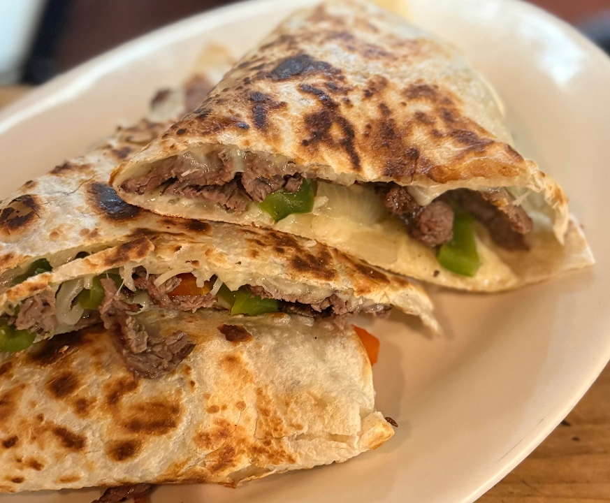Steak Pepper & Onion Quesadilla.