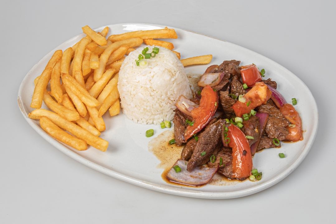 Wok-Smoked Lomo Steak.