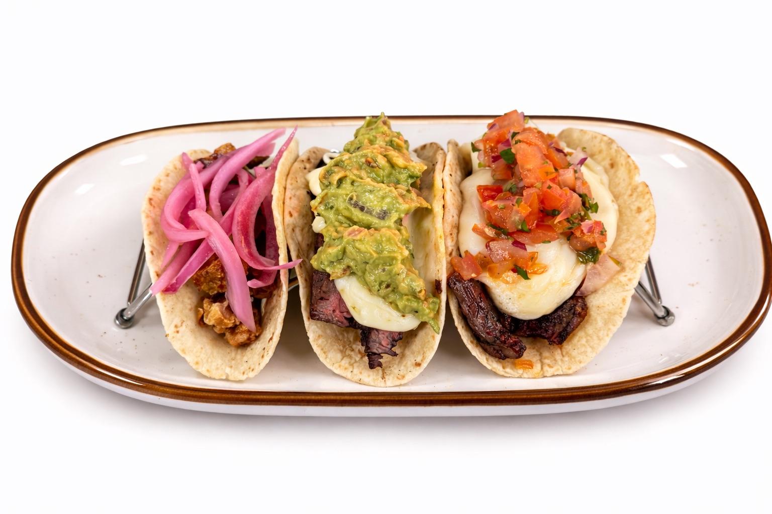 Trio de tacos.