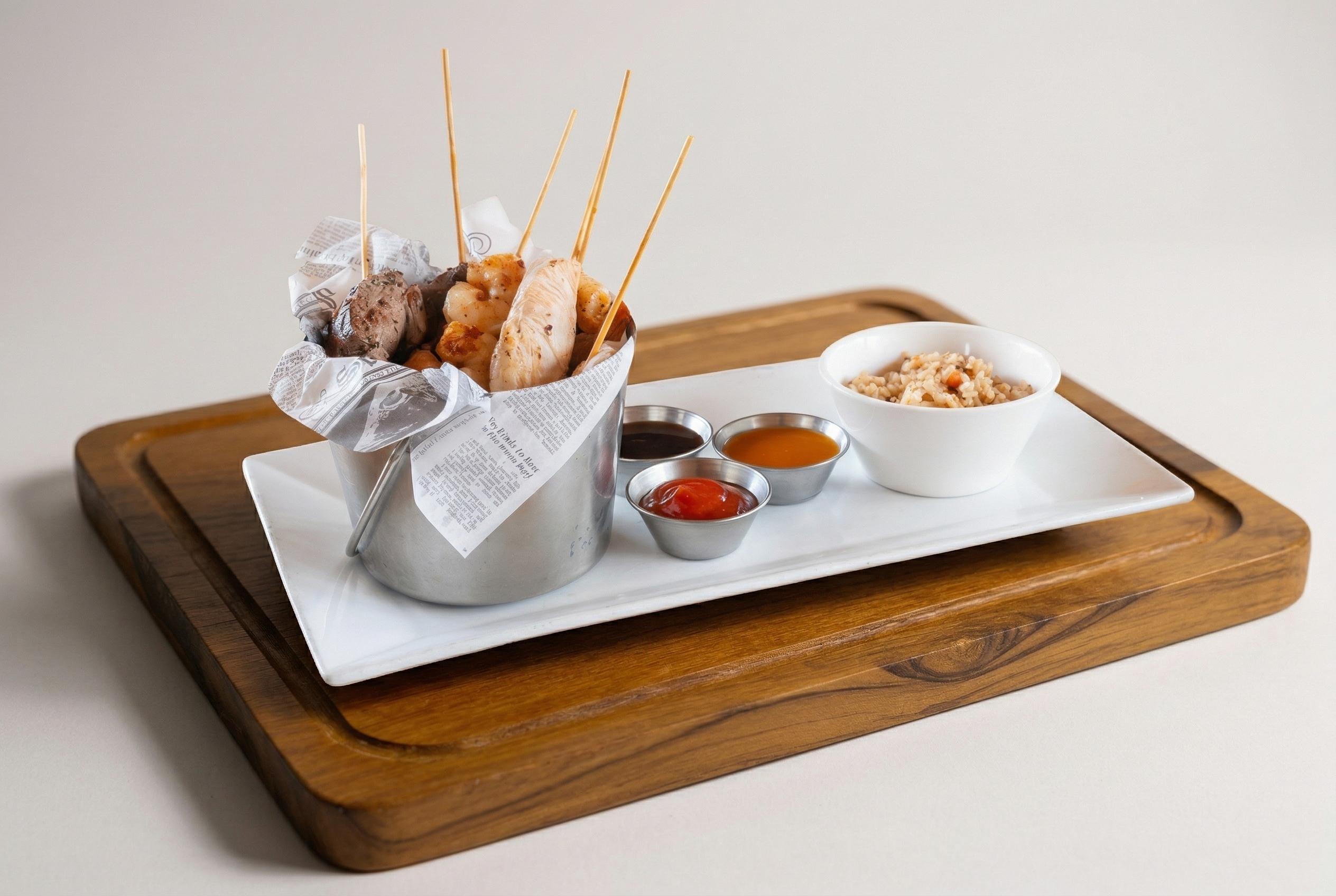 Kabob Bucket.