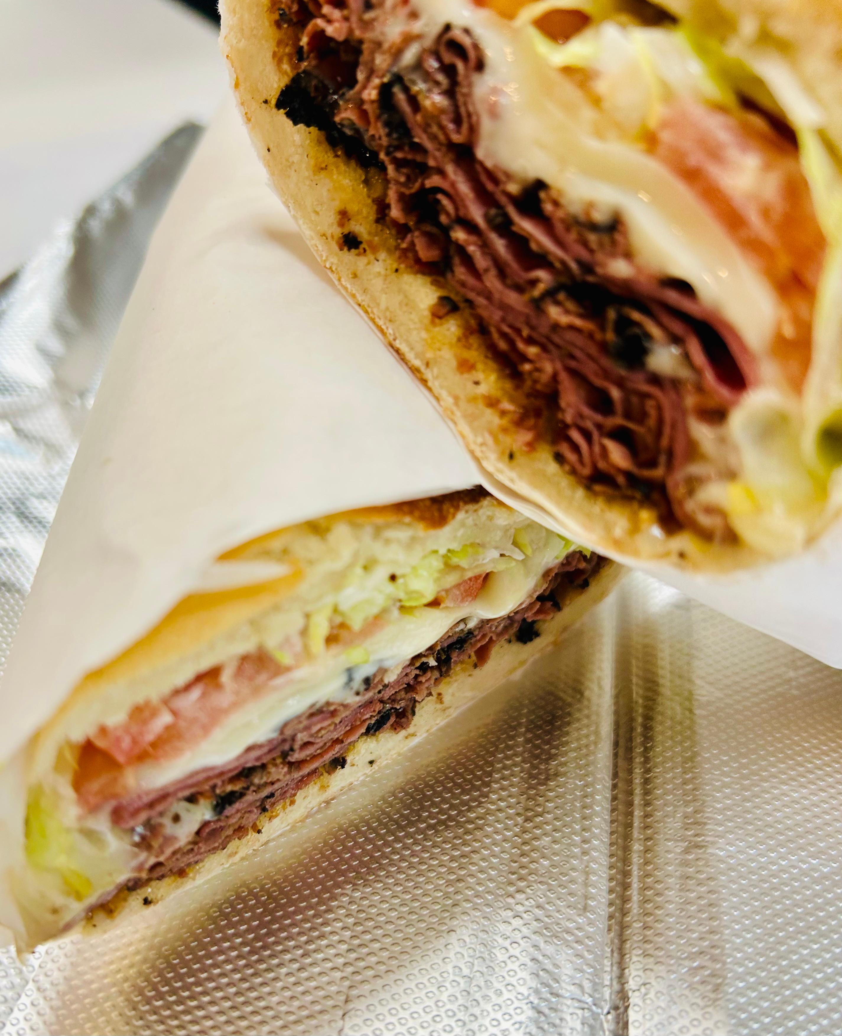 Hot Pastrami Sub.
