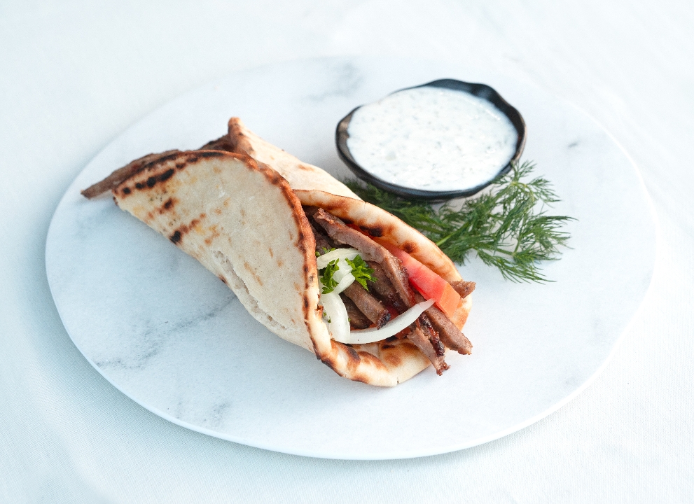 Beef Gyro Sandwich.