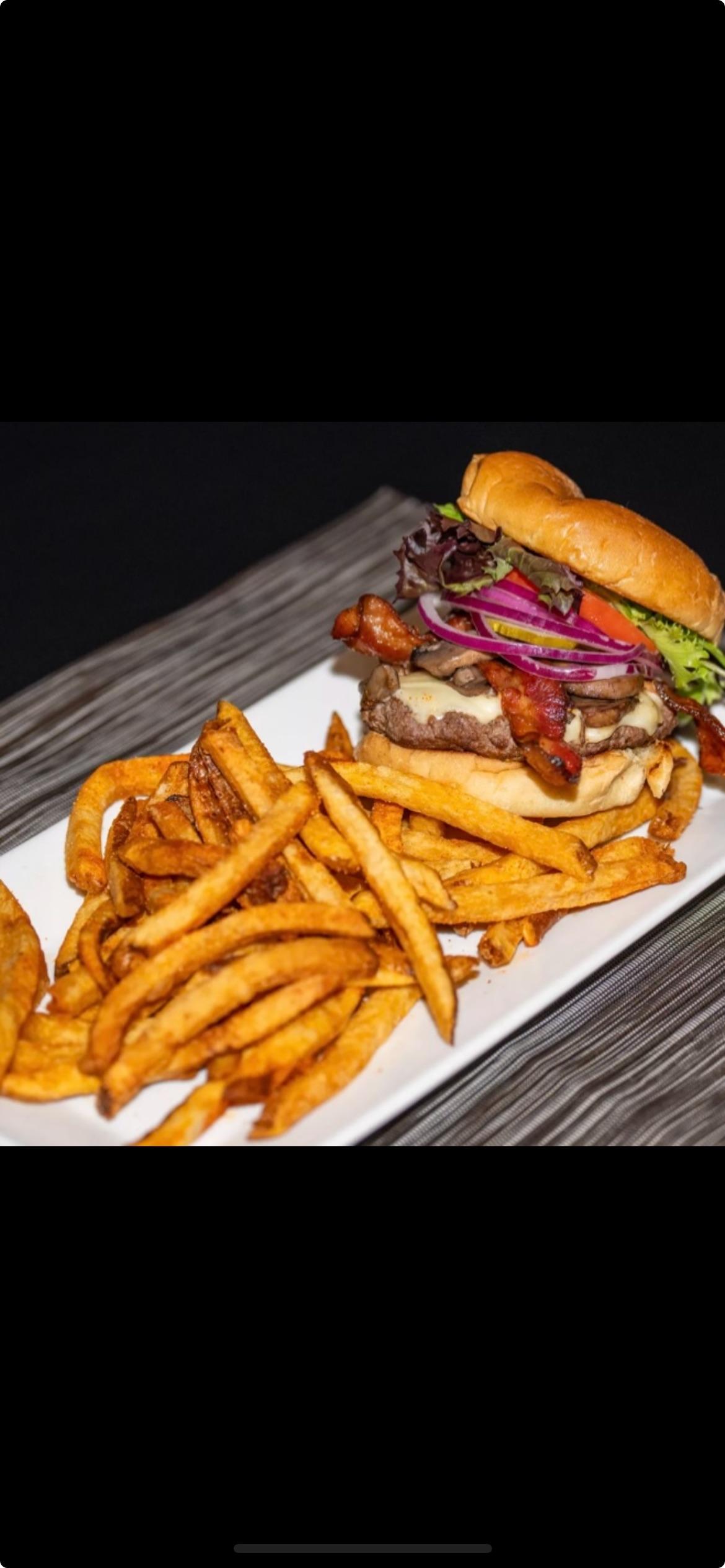 Bacon Mushroom Burger.