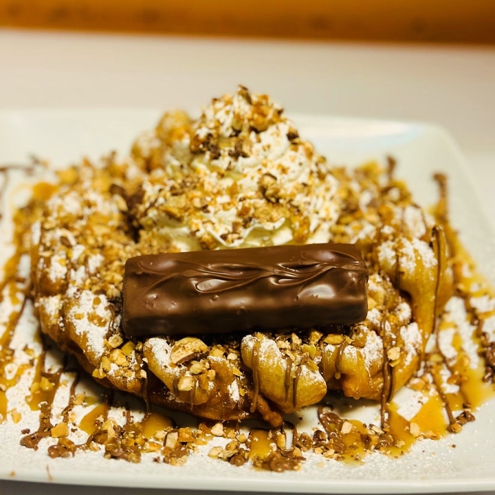 Snicker's Funnel Cake.