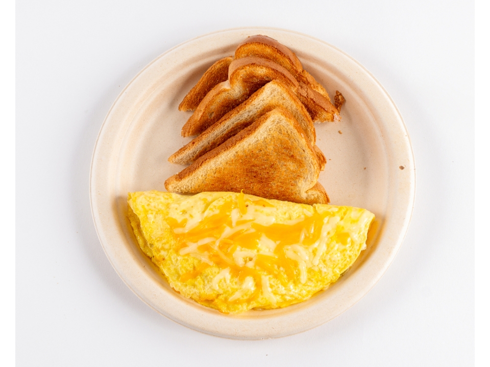 Cheese Omelet with Toast.