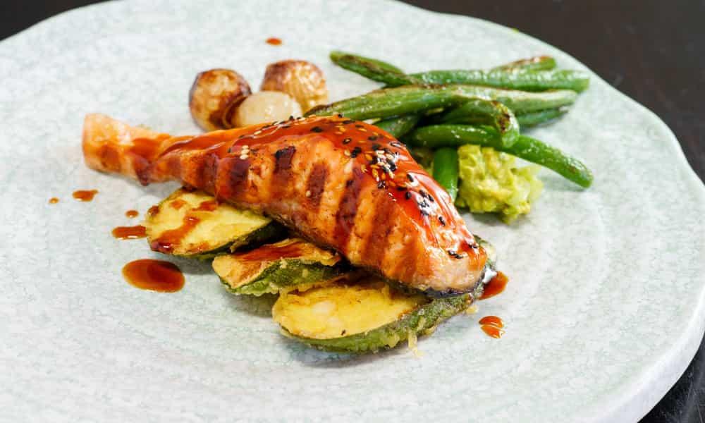 Sweet Soy Glazed Salmon.