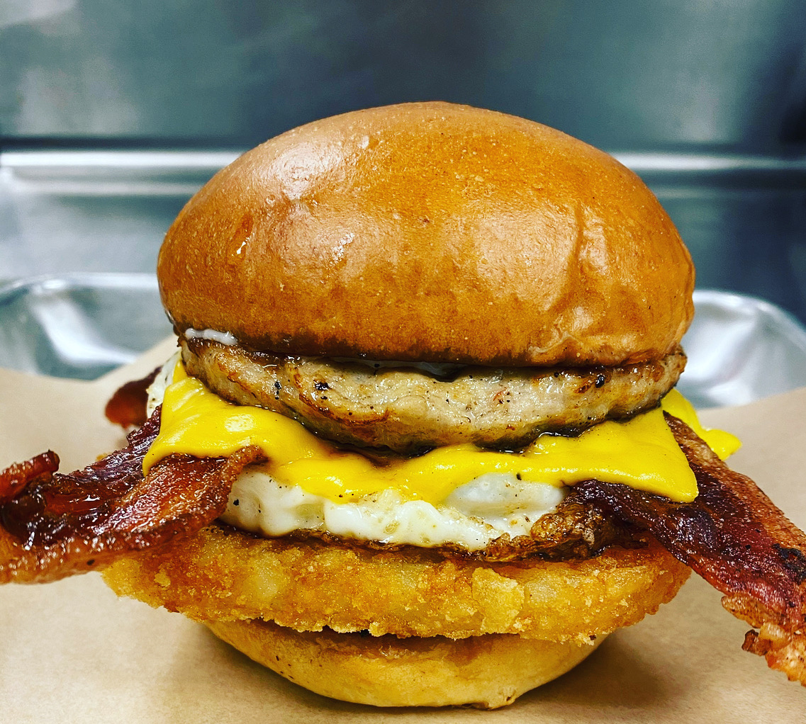 Loaded Breakfast Sandwich.