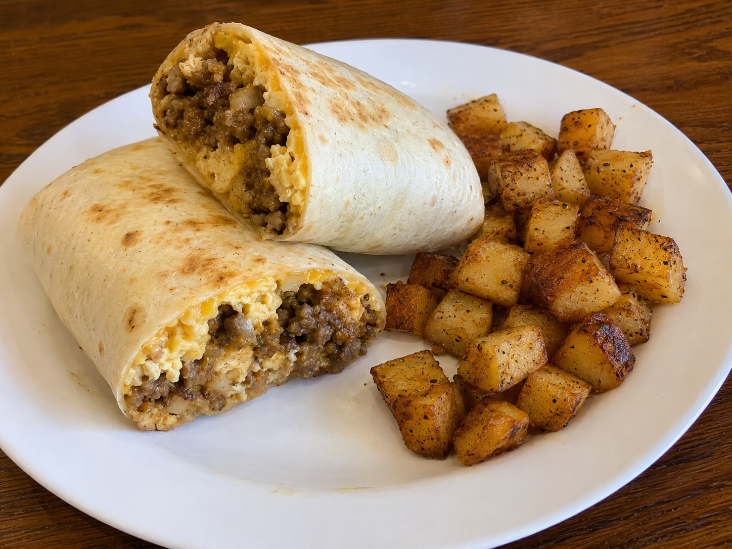 BB5: Sausage Breakfast Burrito.