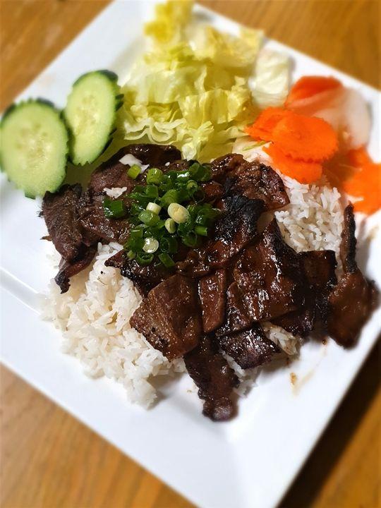 Grilled Beef & Rice.