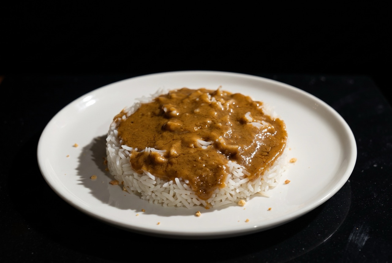 White Rice With Gravy.