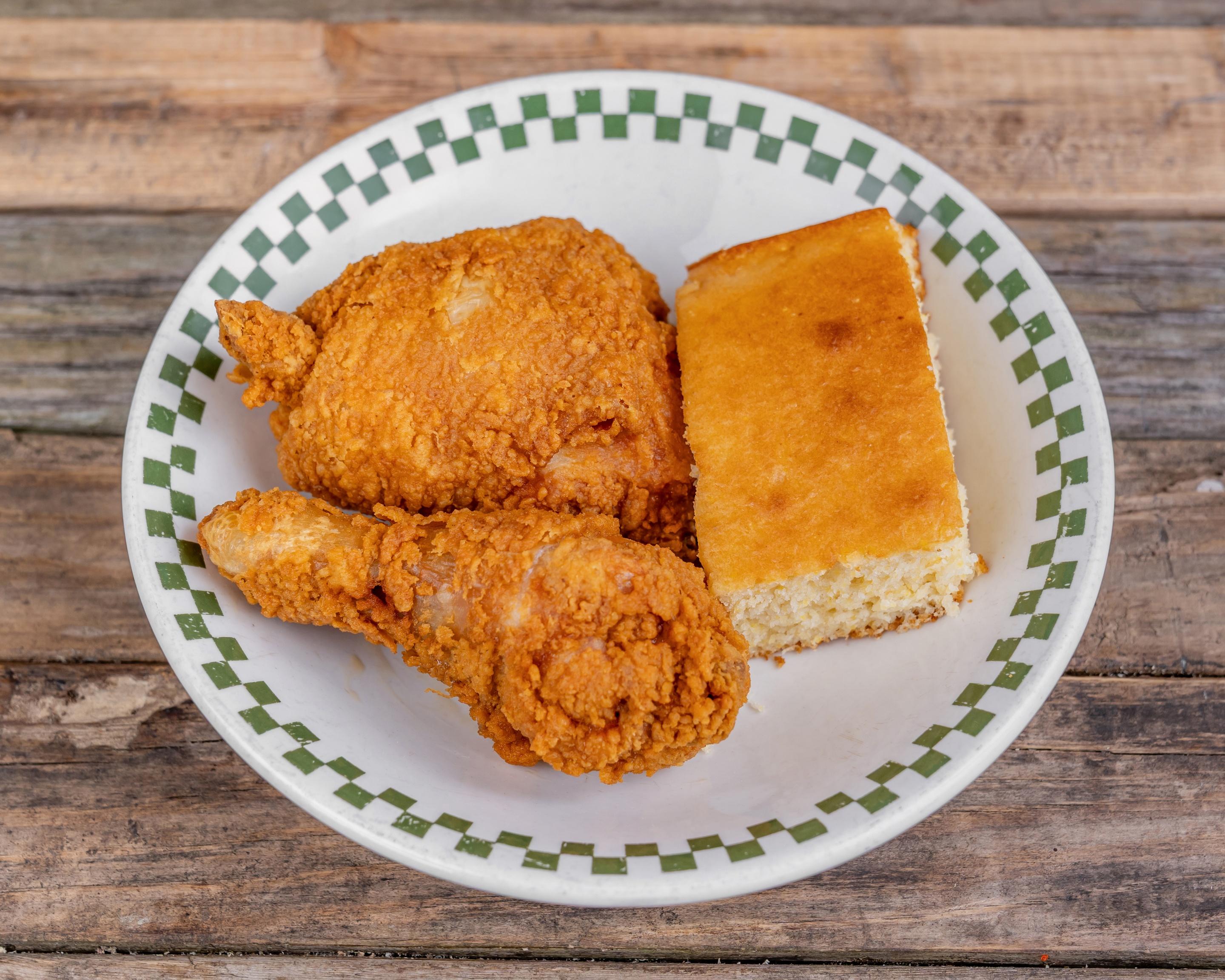 2pc (Leg & Thigh) + Cornbread.