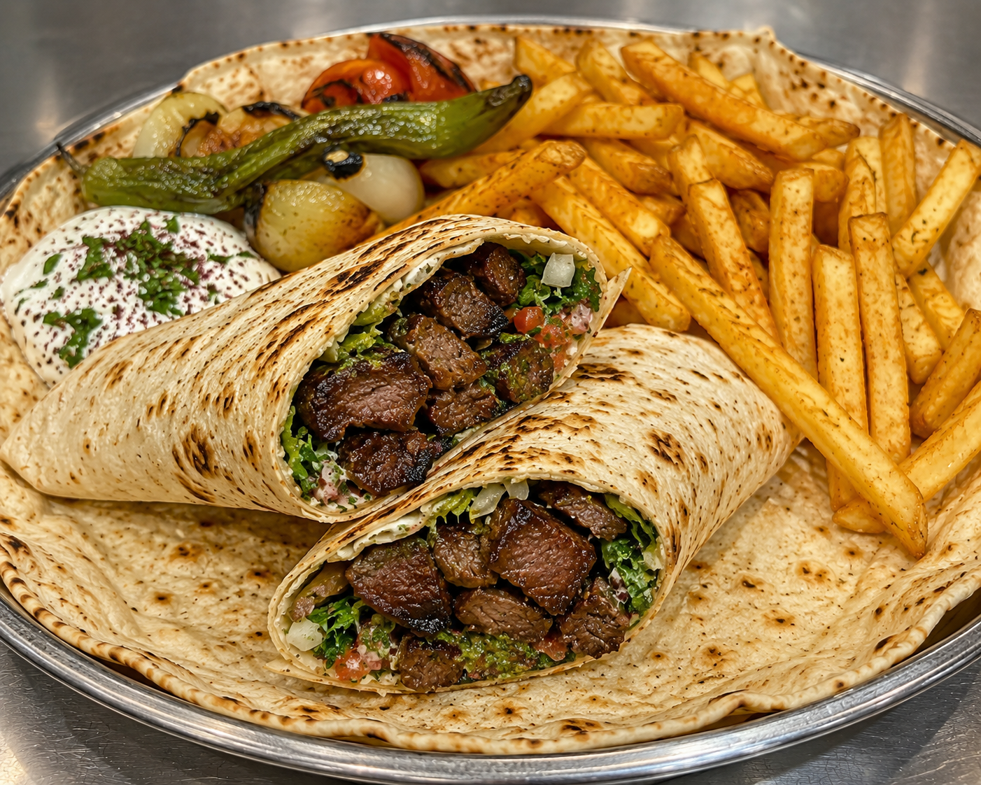Beef Tikka Sandwich / ساندويتش تيكا لحم بقري.