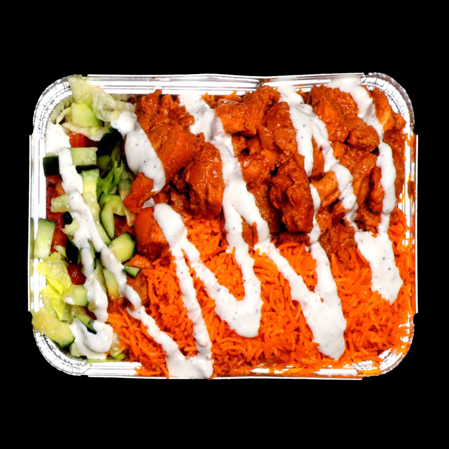 Chicken over Rice Platter.