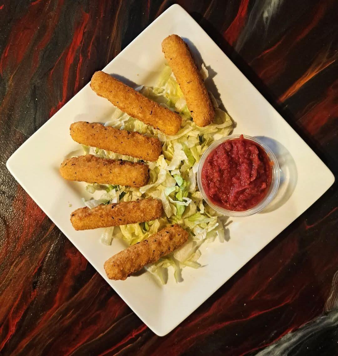 Deep Fried Mozzarella Sticks.