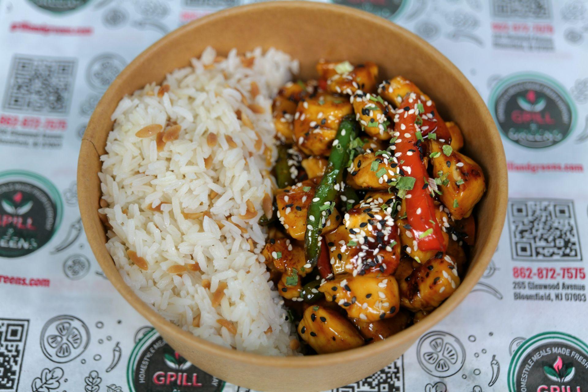 Teriyaki Chicken with Rice.